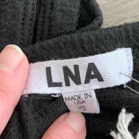 LNA Revolve Fiji Tank Dress High Low Sleeveless Gauze lightweight Black Size XS - Picture 10 of 12